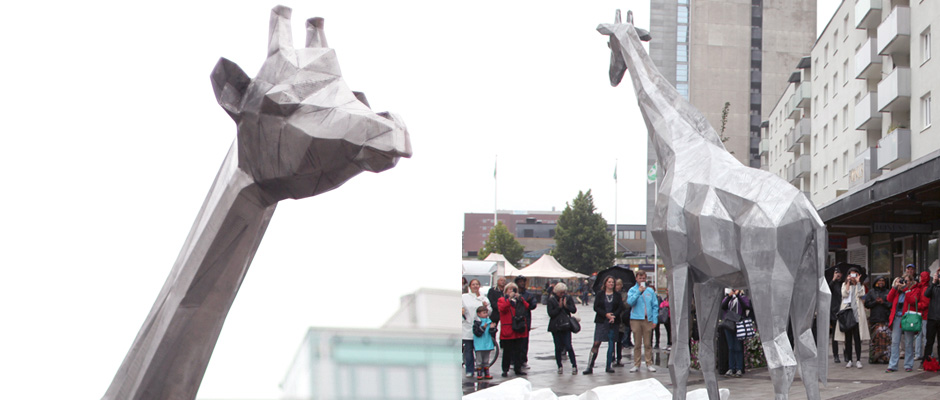 ”Giraffen” – ny skulptur i Järfälla